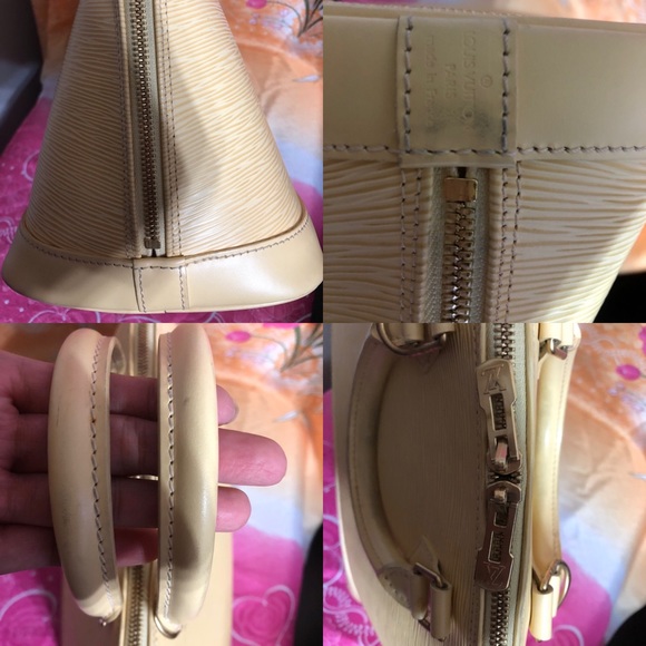 AUTHENTIC LV EPI YELLOW ALMA BAG - Picture 5 of 16